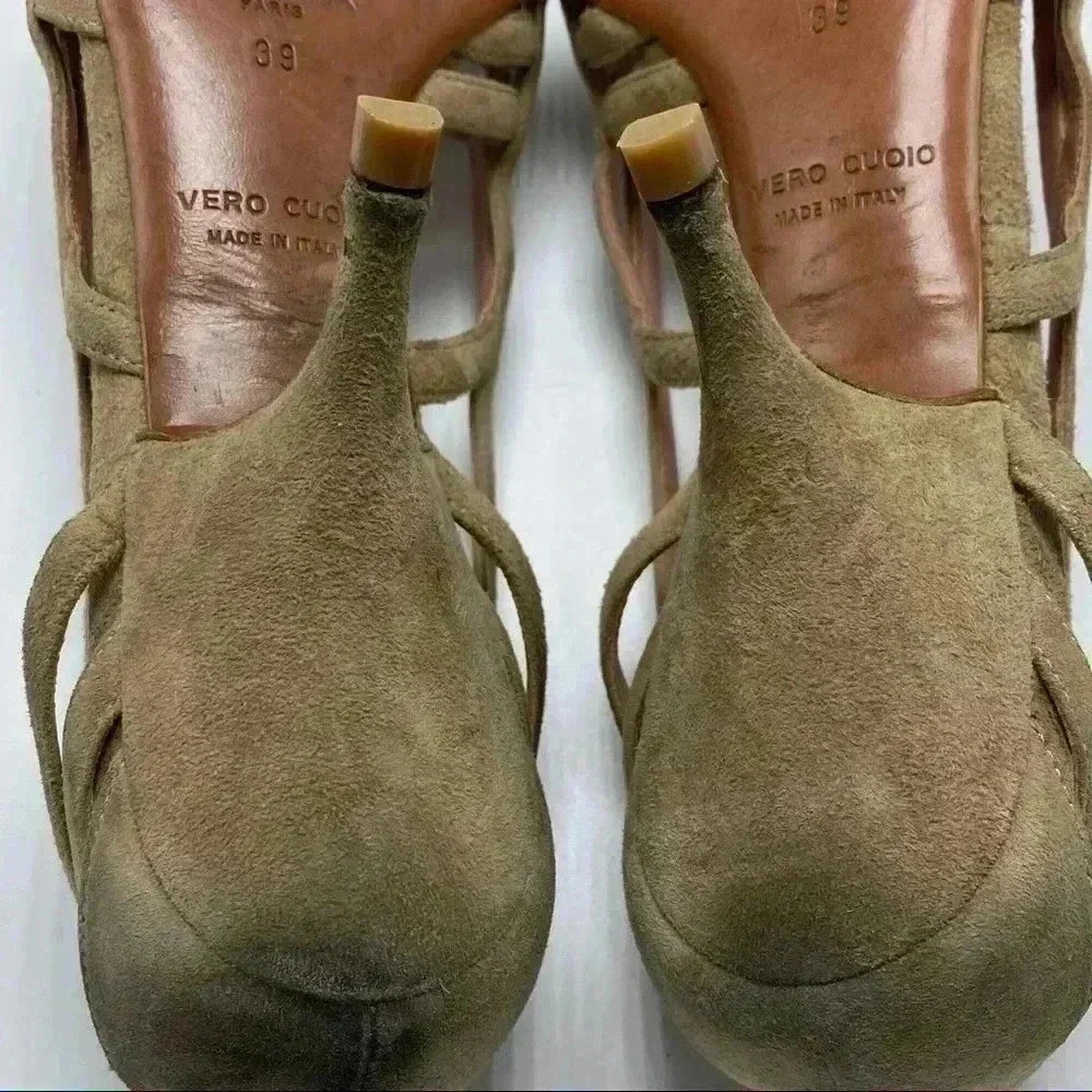 Alaia Paris made in Italy suede kitten heel pointed tor - Picture 2 of 9
